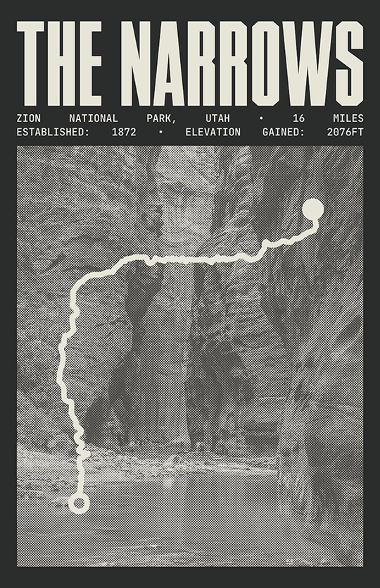 The Narrows Poster | Zion National Park Prints