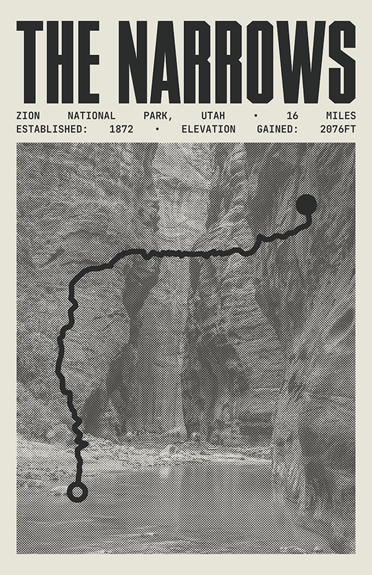 The Narrows Poster | Zion National Park Prints