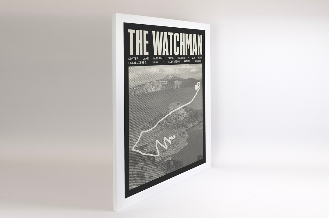 The Watchman Peak Trail Poster | Crater Lake National Park Prints