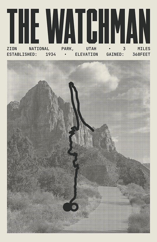 The Watchman Poster | Zion National Park Prints