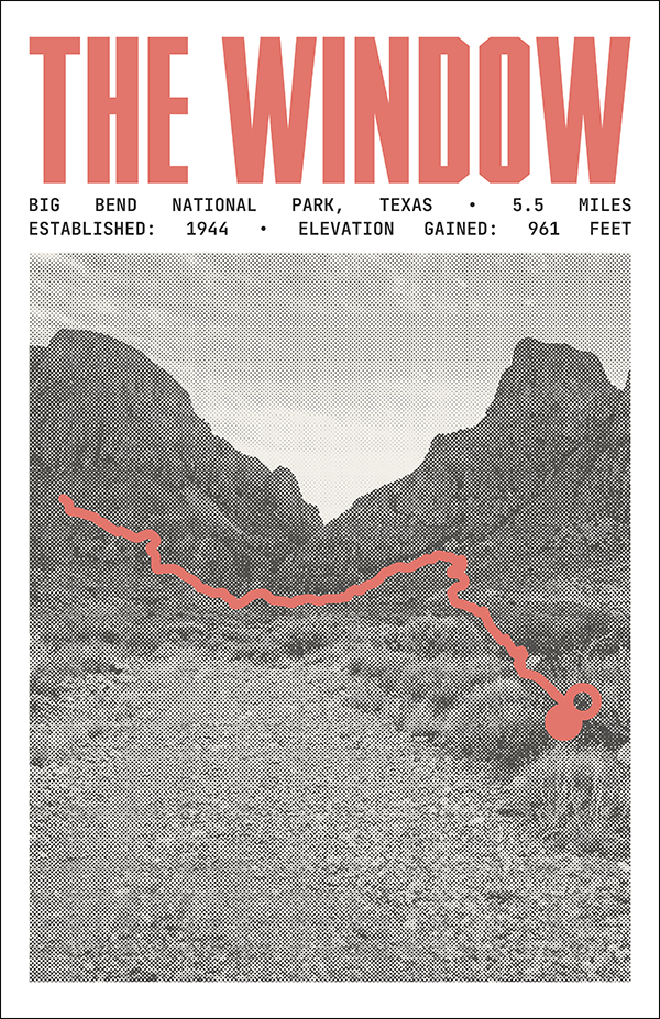 The Window Trail Poster | Big Bend National Park Prints