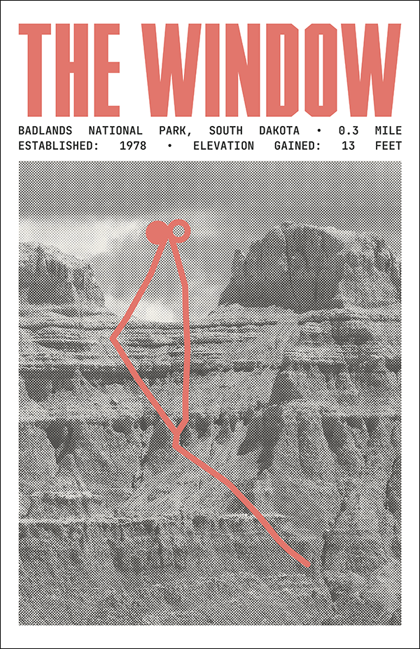 The Window Trail Poster | Badlands National Park Prints