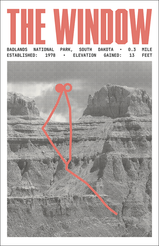 The Window Trail Poster | Badlands National Park Prints