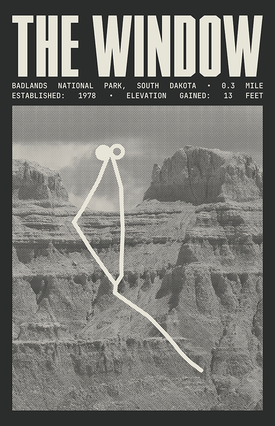 The Window Trail Poster | Badlands National Park Prints