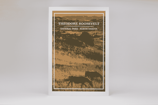 Theodore Roosevelt National Park Print | Vintage Style
