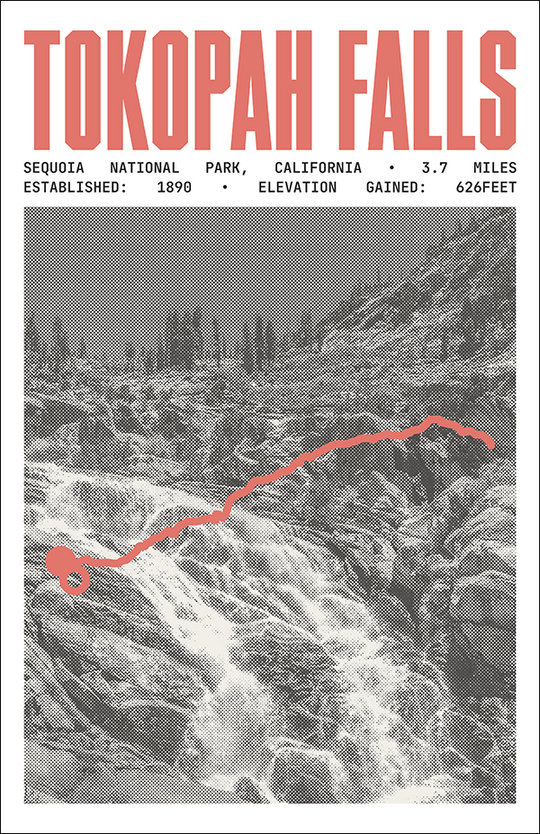 Tokopah Falls Poster | Sequoia National Park Prints