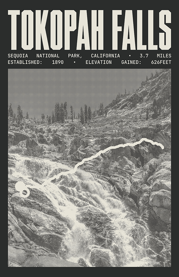 Tokopah Falls Poster | Sequoia National Park Prints