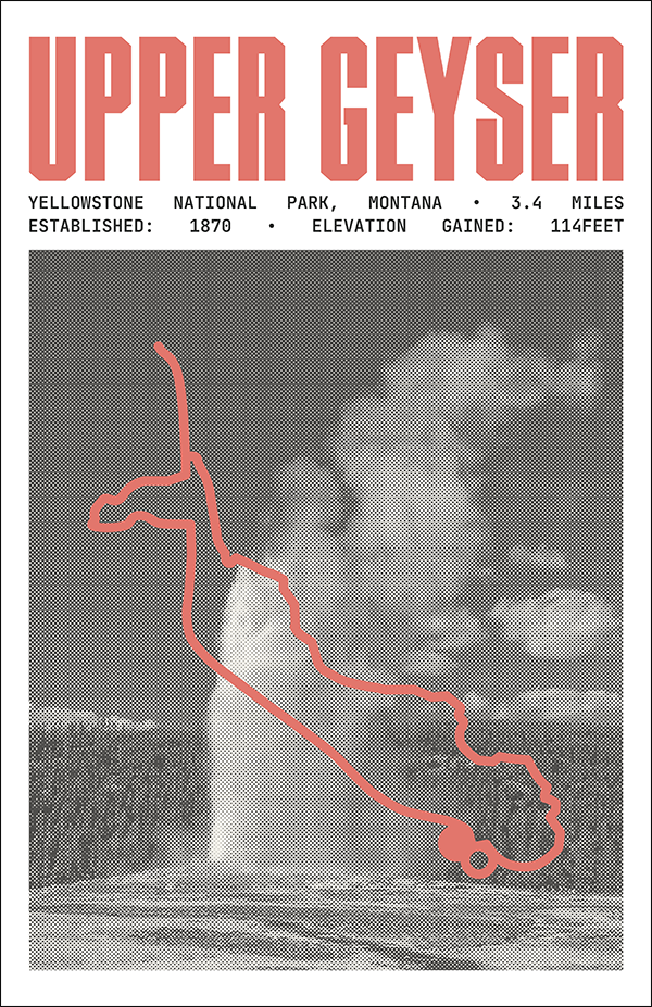 Upper Geyser Basin Poster | Yellowstone National Park Prints