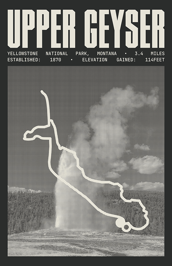 Upper Geyser Basin Poster | Yellowstone National Park Prints