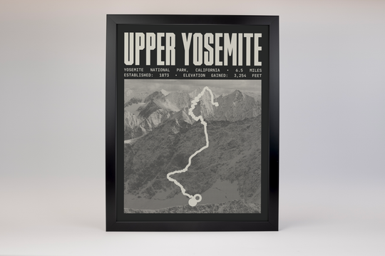 Upper Yosemite Falls Trail Poster | Yosemite National Park Prints