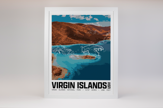 Virgin Islands National Park – Perimeter Map Print
