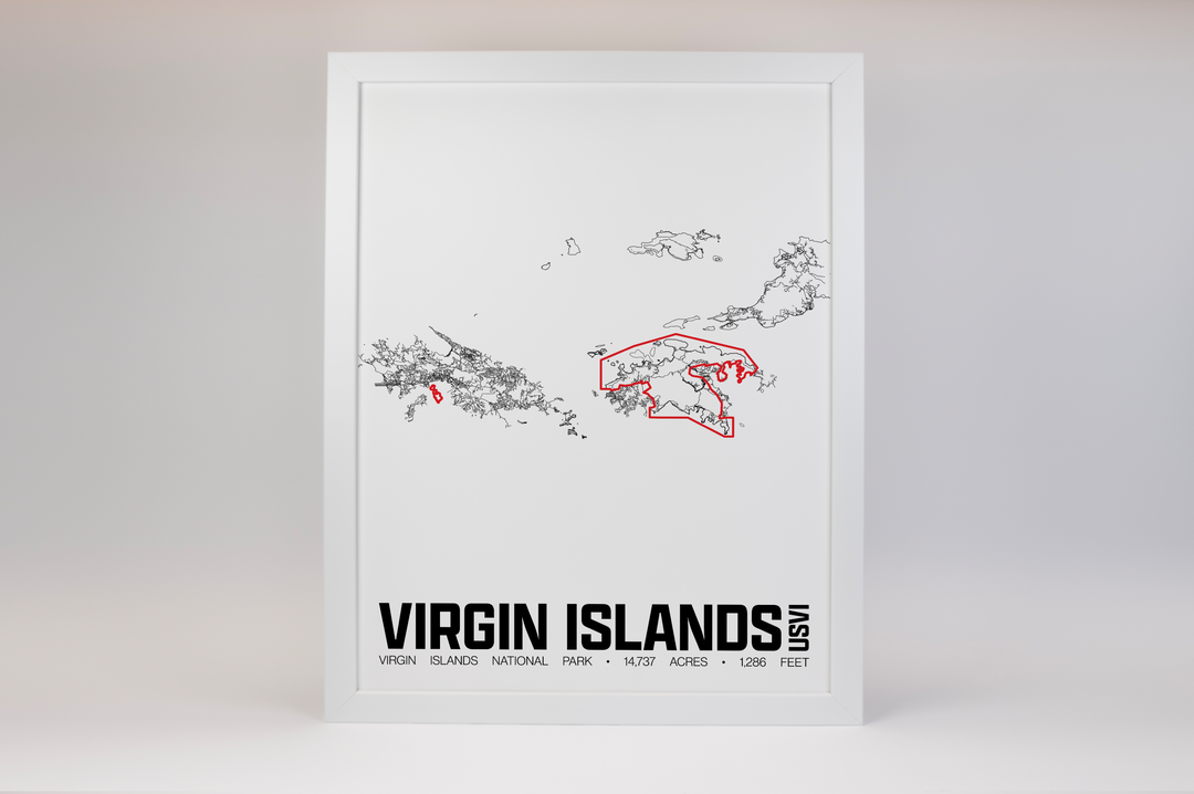 Virgin Islands National Park – Perimeter Map Print