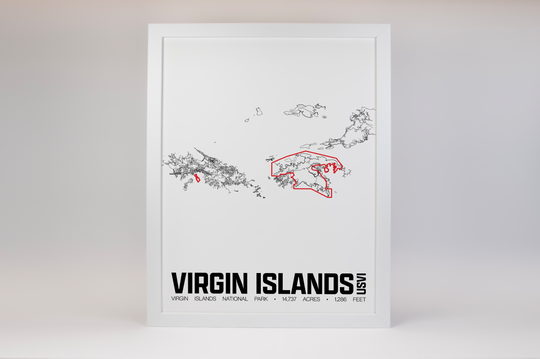 Virgin Islands National Park – Perimeter Map Print