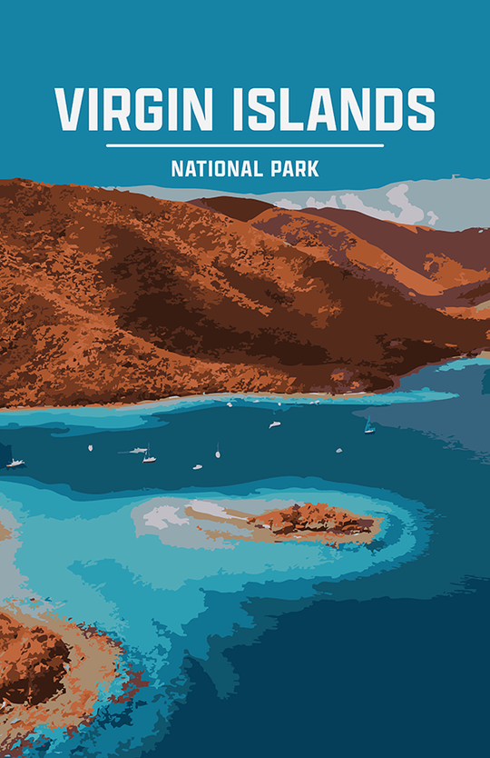 Virgin Islands National Park Print | Vintage Style