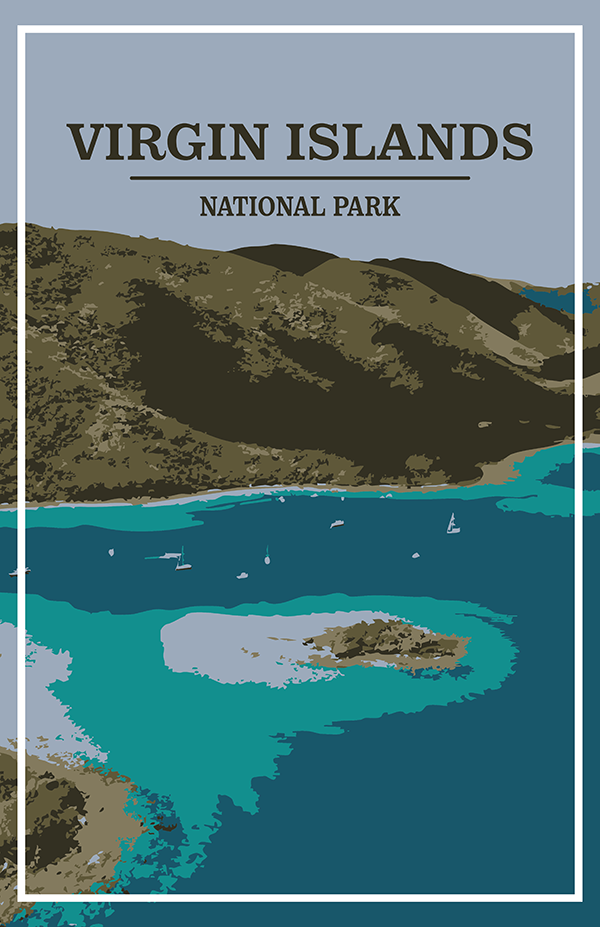 Virgin Islands National Park Print | Vintage Style