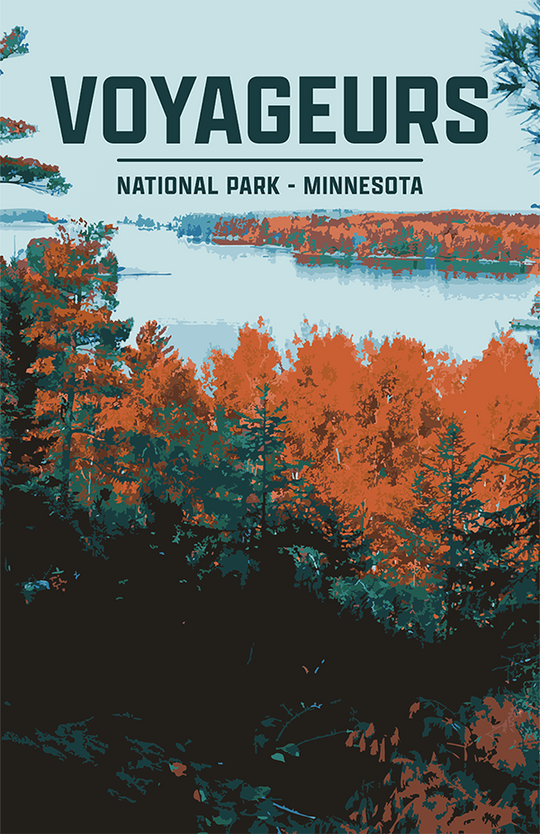 Voyageurs National Park Print | Vintage Style