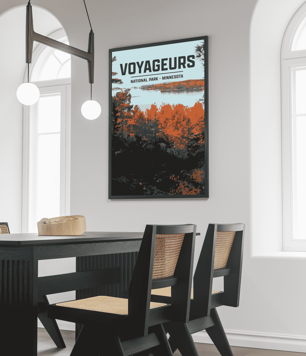 Voyageurs National Park Print | Vintage Style