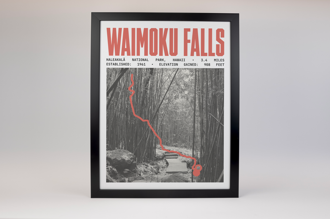 Waimoku Falls via Pipiwai Trail Poster | Haleakalā National Park Prints