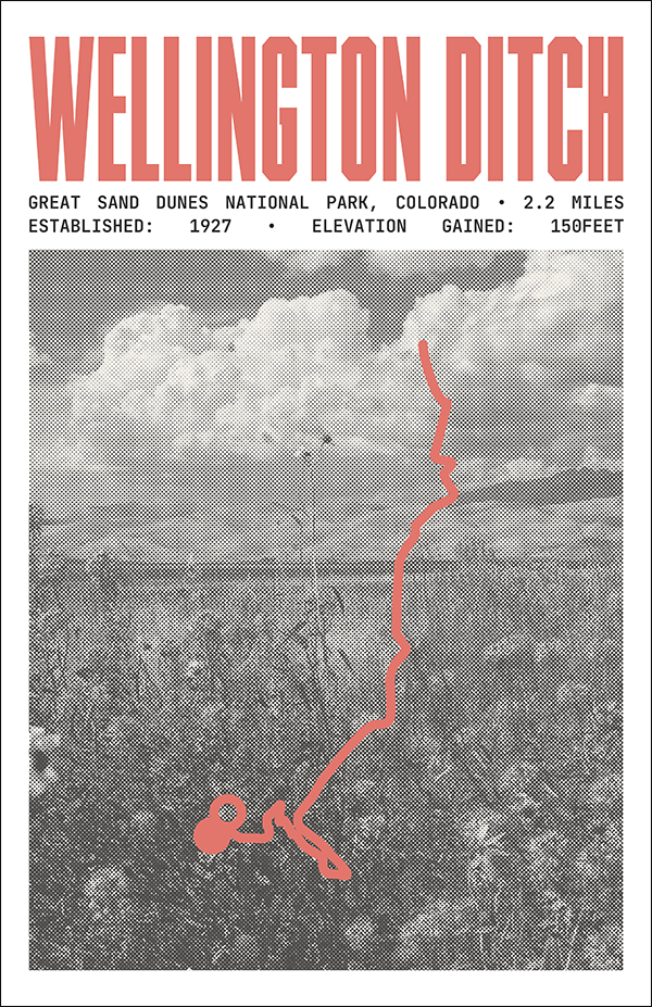 Wellington Ditch Trail Poster | Great Sand Dunes National Park Prints