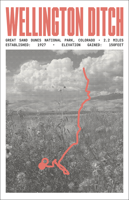 Wellington Ditch Trail Poster | Great Sand Dunes National Park Prints