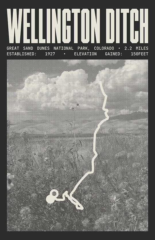 Wellington Ditch Trail Poster | Great Sand Dunes National Park Prints