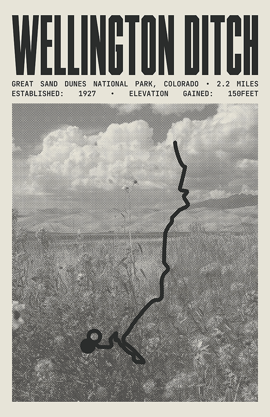 Wellington Ditch Trail Poster | Great Sand Dunes National Park Prints