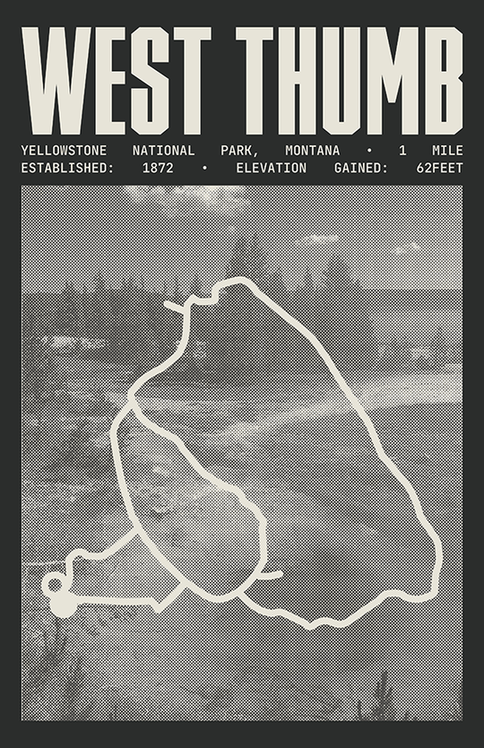 West Thumb Geyser Basin Trail Poster | Yellowstone National Park Prints