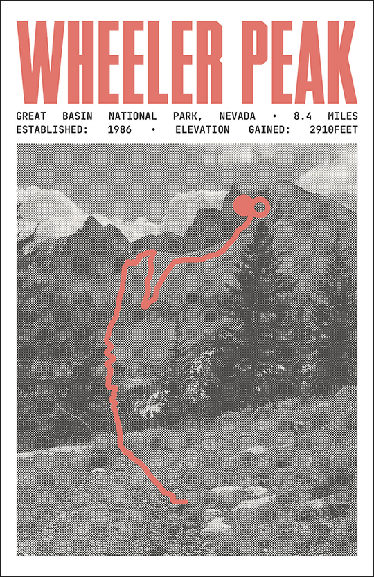 Wheeler Peak Trail Poster | Great Basin National Prints