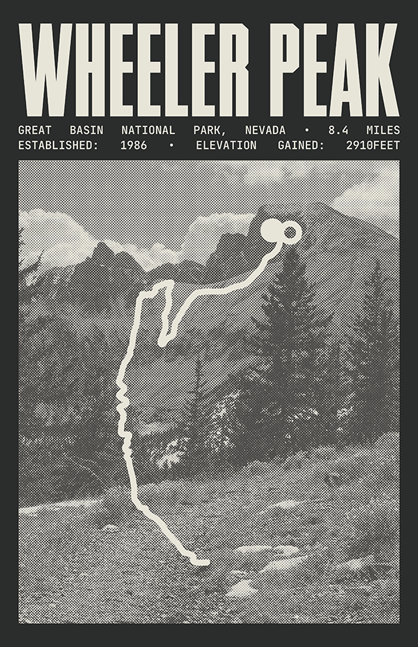 Wheeler Peak Trail Poster | Great Basin National Prints