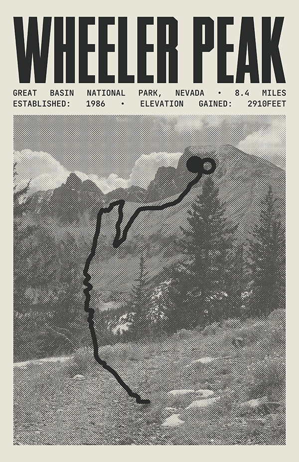 Wheeler Peak Trail Poster | Great Basin National Prints