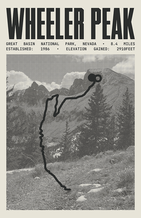 Wheeler Peak Trail Poster | Great Basin National Prints