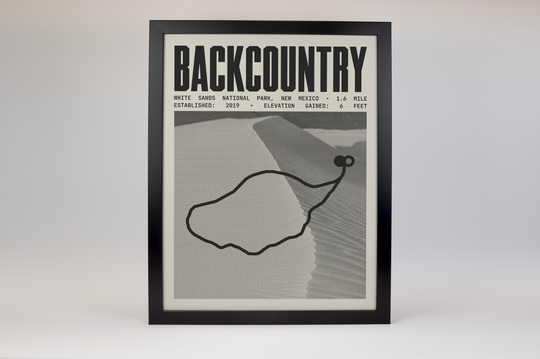 White Sands Backcountry Trail Poster | White Sands National Park Prints