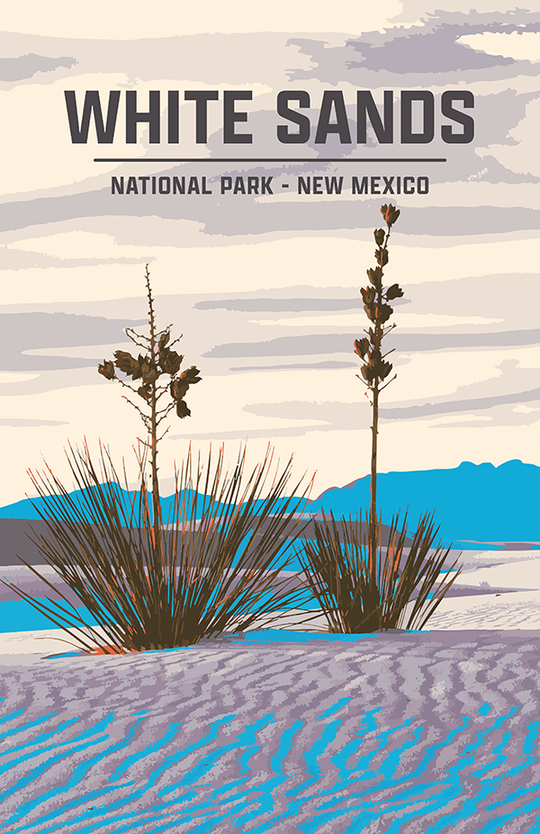 White Sands National Park Print | Vintage Style
