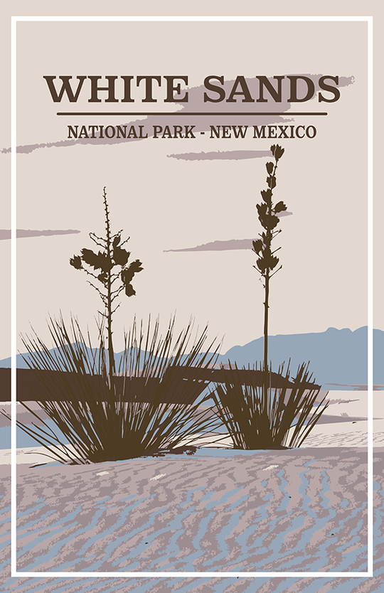 White Sands National Park Print | Vintage Style