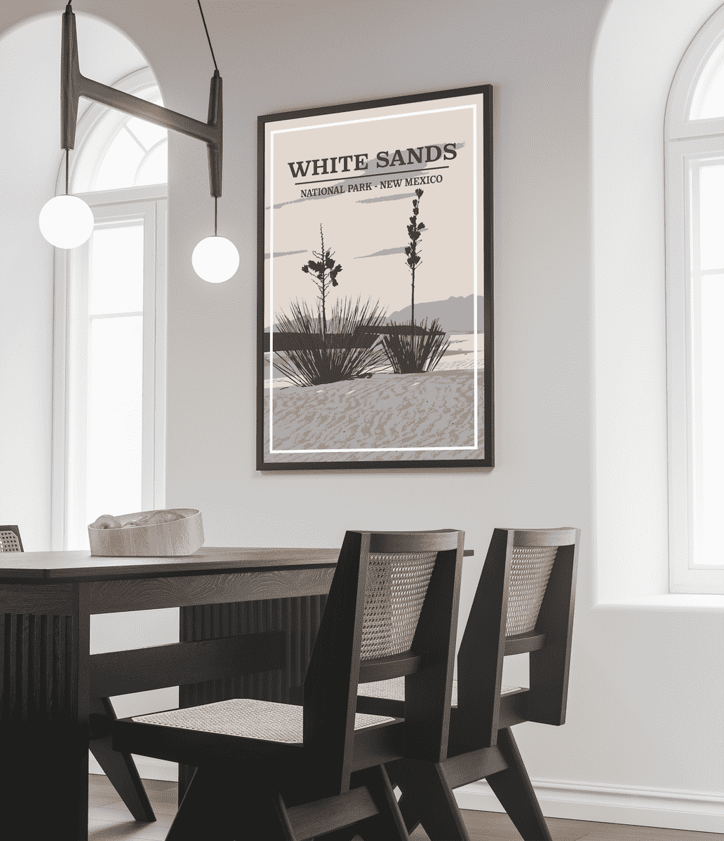 White Sands National Park Print | Vintage Style
