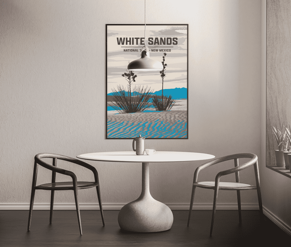 White Sands National Park Print | Vintage Style