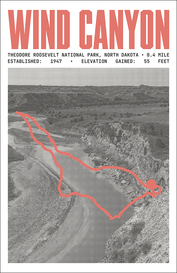 Wind Canyon Trail Poster | Theodore Roosevelt National Park Prints