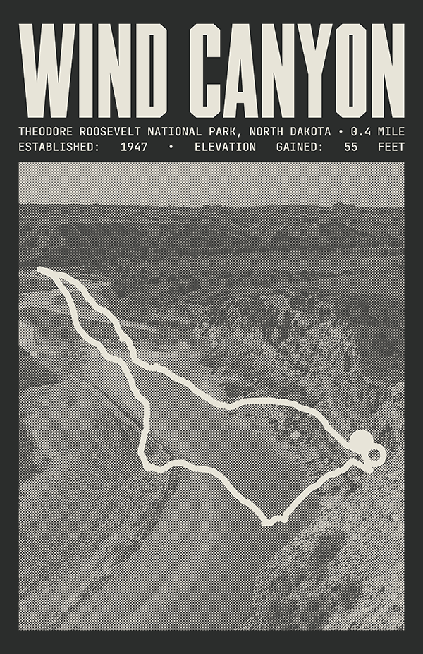 Wind Canyon Trail Poster | Theodore Roosevelt National Park Prints