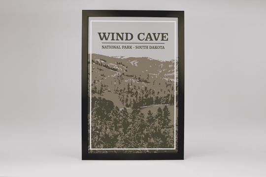 Wind Cave National Park Print | Vintage Style