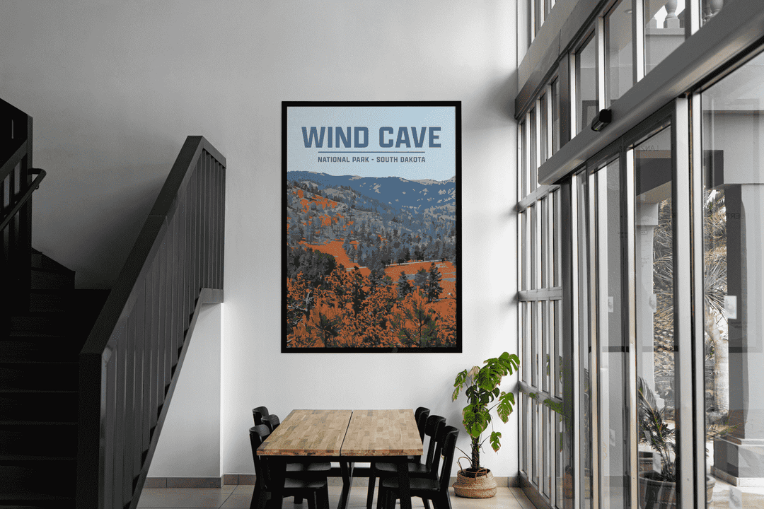 Wind Cave National Park Print | Vintage Style