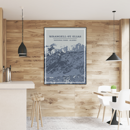 Wrangell-St. Elias National Park Print | Vintage Style