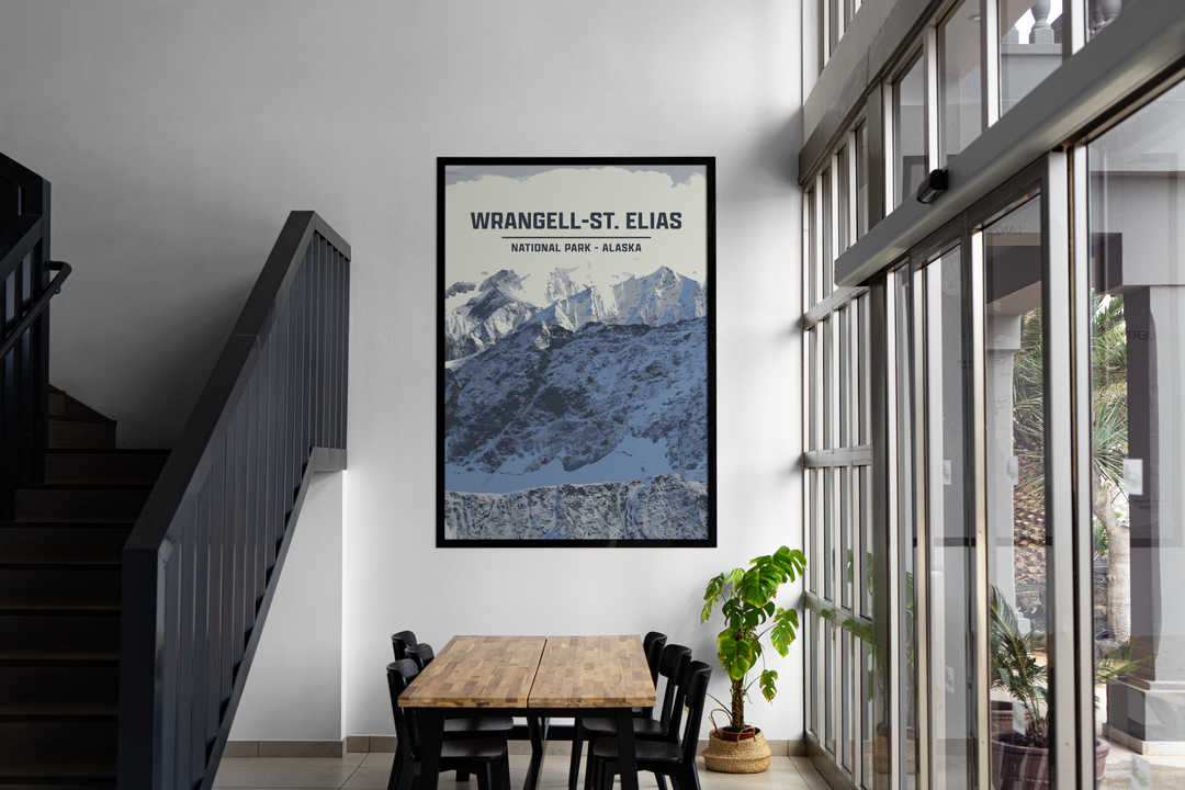 Wrangell-St. Elias National Park Print | Vintage Style