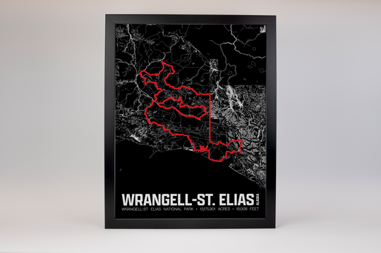 Wrangell-St. Elias National Park – Perimeter Map Print
