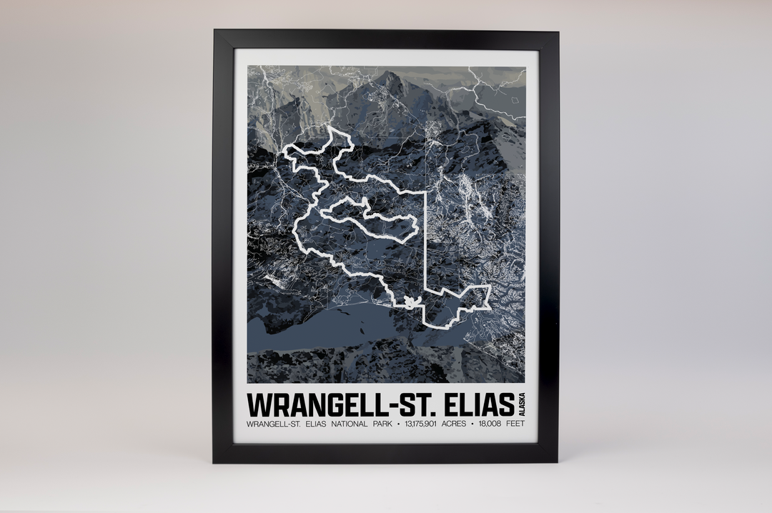 Wrangell-St. Elias National Park – Perimeter Map Print