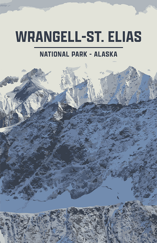 Wrangell-St. Elias National Park Print | Vintage Style