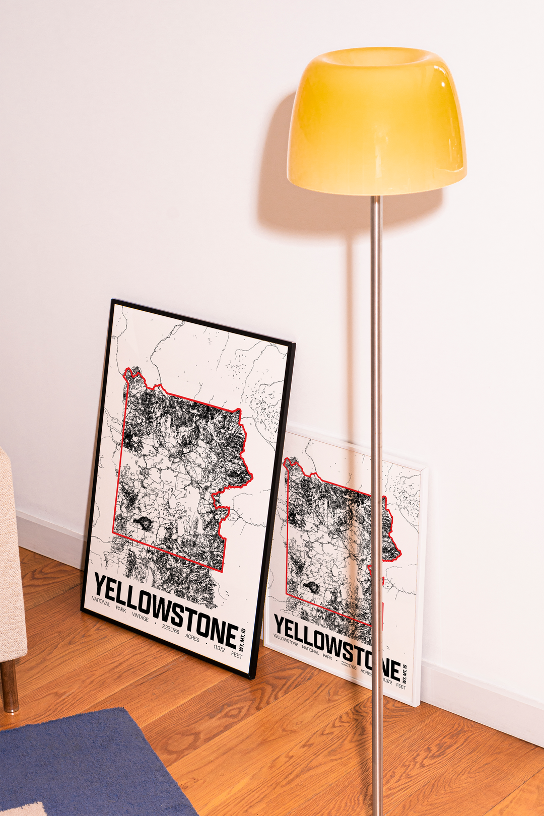 Yellowstone National Park – Perimeter Map Print