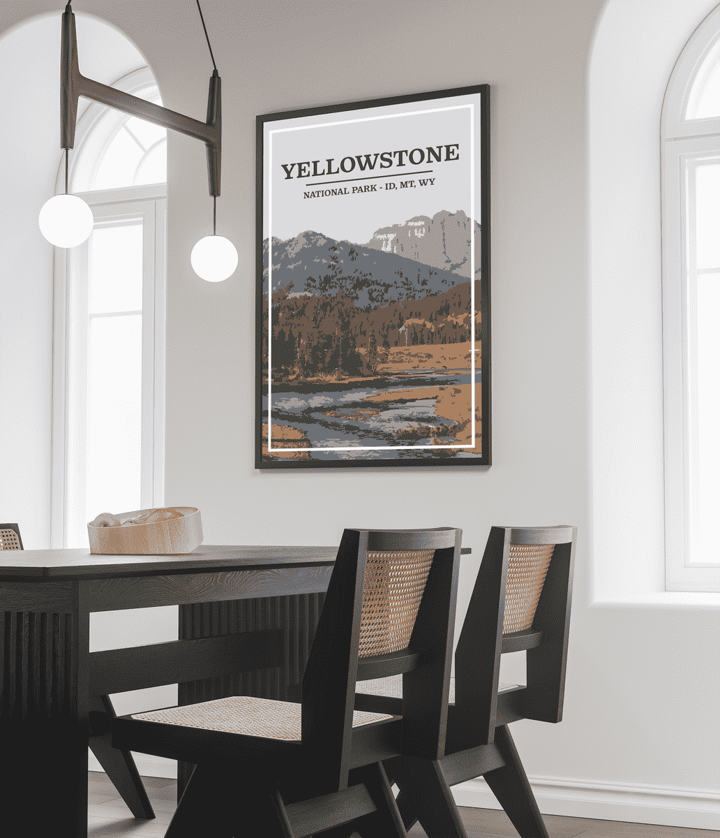 Yellowstone National Park Print | Vintage Style