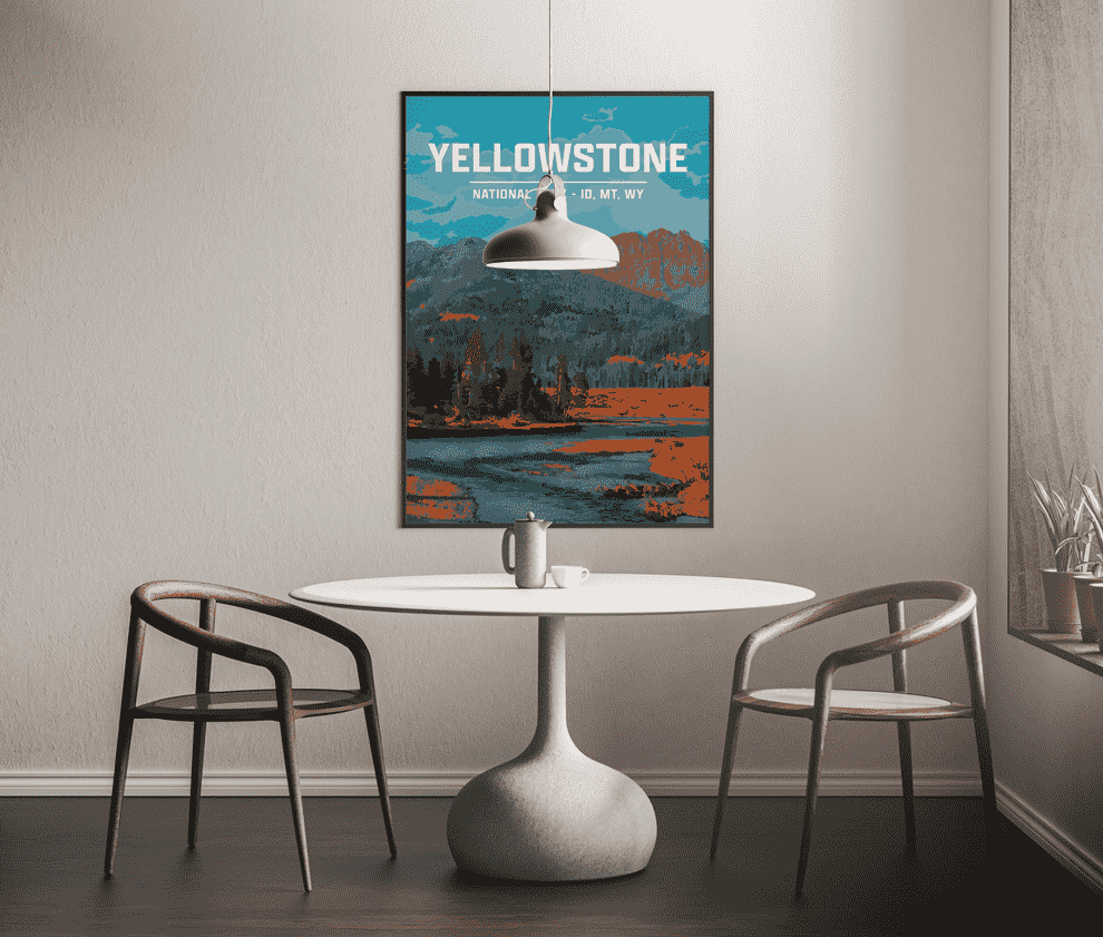 Yellowstone National Park Print | Vintage Style
