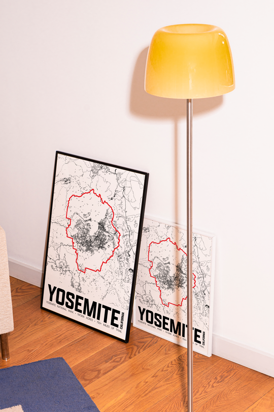Yosemite National Park – Perimeter Map Print