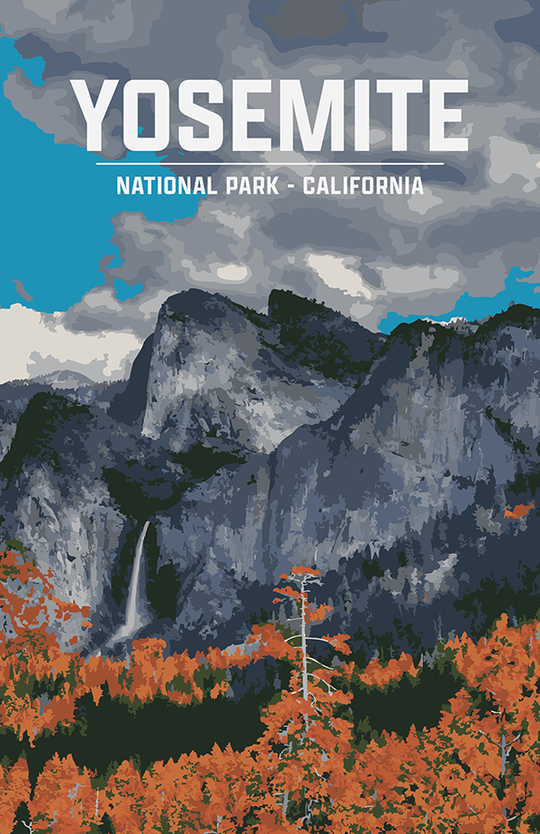 Yosemite National Park Print | Vintage Style